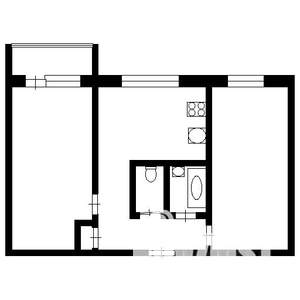 2-к квартира, на длительный срок, 44м2, 6/9 этаж