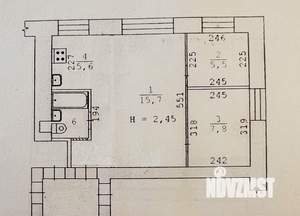 2-к квартира, на длительный срок, 41м2, 2/5 этаж