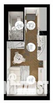 1-к квартира, на длительный срок, 19м2, 24/31 этаж