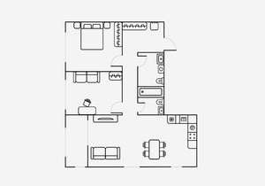 3-к квартира, на длительный срок, 66м2, 12/17 этаж