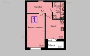 1-к квартира, на длительный срок, 41м2, 6/26 этаж