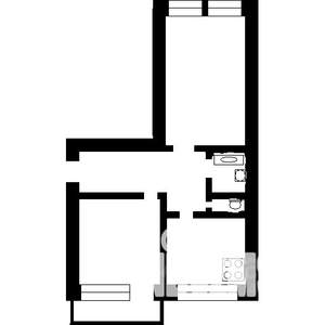 2-к квартира, на длительный срок, 46м2, 3/5 этаж
