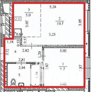 1-к квартира, на длительный срок, 33м2, 8/25 этаж