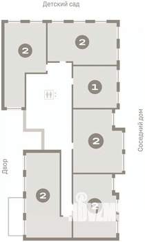 2-к квартира, вторичка, 71м2, 2/8 этаж