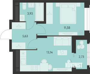 1-к квартира, вторичка, 36м2, 7/11 этаж