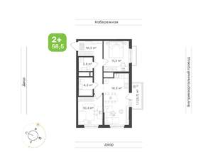 2-к квартира, вторичка, 59м2, 11/24 этаж