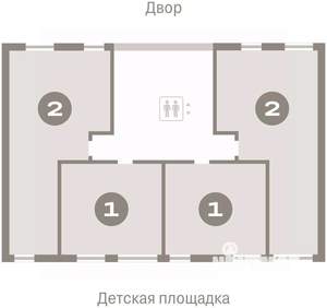 2-к квартира, вторичка, 63м2, 4/16 этаж