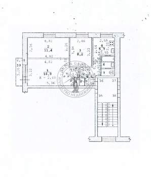 3-к квартира, вторичка, 51м2, 5/5 этаж