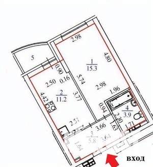 1-к квартира, вторичка, 36м2, 12/33 этаж