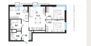 3-к квартира, вторичка, 66м2, 10/31 этаж