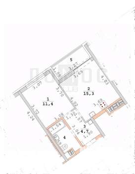 1-к квартира, вторичка, 36м2, 19/29 этаж