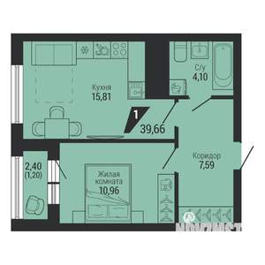 1-к квартира, вторичка, 40м2, 29/31 этаж