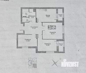 3-к квартира, вторичка, 89м2, 19/26 этаж