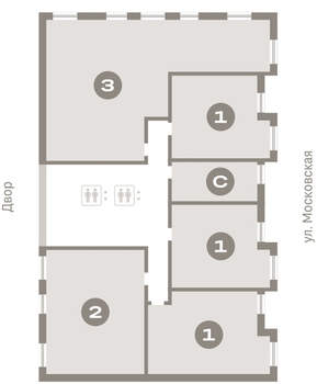 1-к квартира, вторичка, 57м2, 4/16 этаж