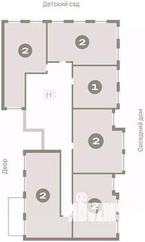 1-к квартира, вторичка, 43м2, 2/8 этаж