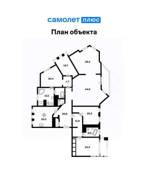 5-к квартира, вторичка, 242м2, 10/10 этаж