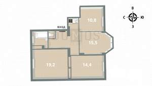 3-к квартира, вторичка, 82м2, 2/8 этаж