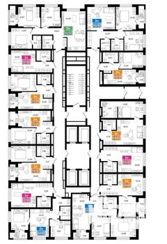 2-к квартира, строящийся дом, 50м2, 2/27 этаж
