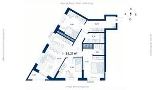 3-к квартира, вторичка, 88м2, 15/31 этаж