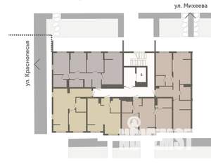 2-к квартира, строящийся дом, 65м2, 7/9 этаж