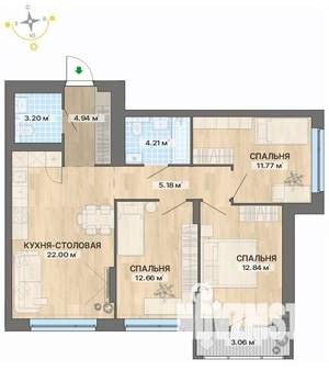 3-к квартира, вторичка, 80м2, 15/29 этаж