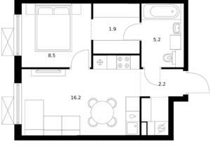1-к квартира, вторичка, 39м2, 5/29 этаж
