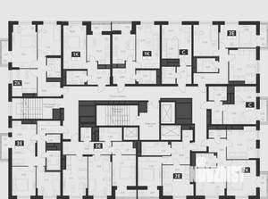2-к квартира, строящийся дом, 53м2, 24/31 этаж
