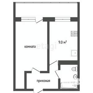 1-к квартира, вторичка, 35м2, 6/10 этаж