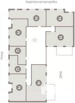2-к квартира, вторичка, 55м2, 2/7 этаж