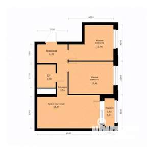 2-к квартира, строящийся дом, 58м2, 10/30 этаж