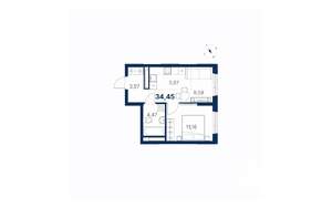 1-к квартира, вторичка, 34м2, 26/28 этаж
