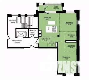 2-к квартира, вторичка, 89м2, 2/4 этаж