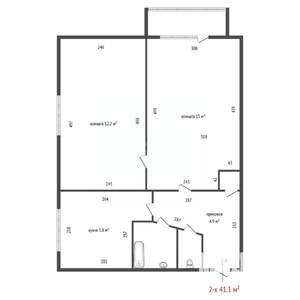 2-к квартира, вторичка, 41м2, 2/5 этаж