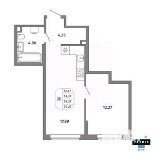 2-к квартира, вторичка, 39м2, 27/32 этаж
