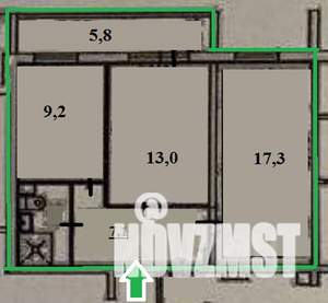 2-к квартира, вторичка, 51м2, 1/18 этаж
