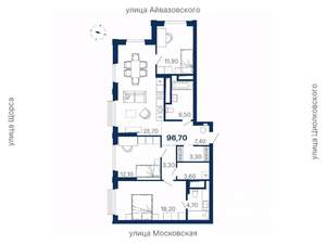 3-к квартира, вторичка, 97м2, 11/29 этаж