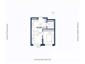 1-к квартира, вторичка, 41м2, 19/20 этаж