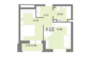 1-к квартира, вторичка, 36м2, 3/22 этаж