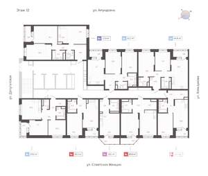 1-к квартира, строящийся дом, 49м2, 12/25 этаж