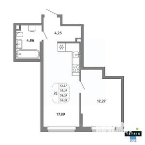 2-к квартира, вторичка, 39м2, 22/32 этаж
