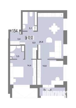 3-к квартира, вторичка, 77м2, 24/25 этаж
