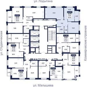 2-к квартира, вторичка, 65м2, 17/31 этаж
