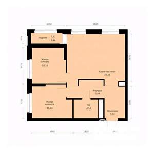 2-к квартира, строящийся дом, 64м2, 5/30 этаж