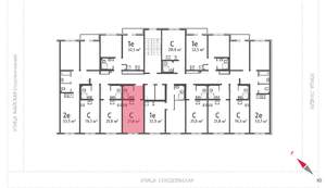 Студия квартира, вторичка, 22м2, 24/25 этаж