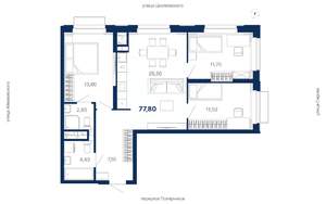 3-к квартира, вторичка, 78м2, 19/29 этаж
