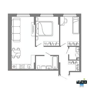 3-к квартира, вторичка, 59м2, 29/32 этаж