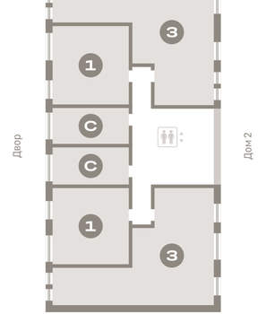 1-к квартира, вторичка, 44м2, 2/17 этаж