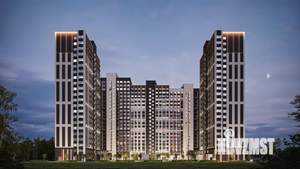 2-к квартира, строящийся дом, 55м2, 4/22 этаж