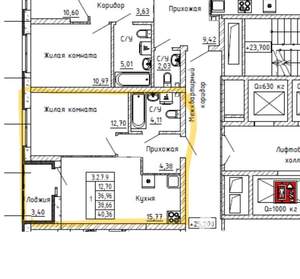 1-к квартира, вторичка, 39м2, 9/31 этаж