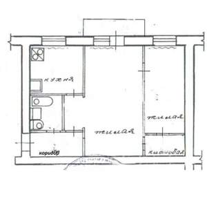 2-к квартира, вторичка, 45м2, 4/4 этаж